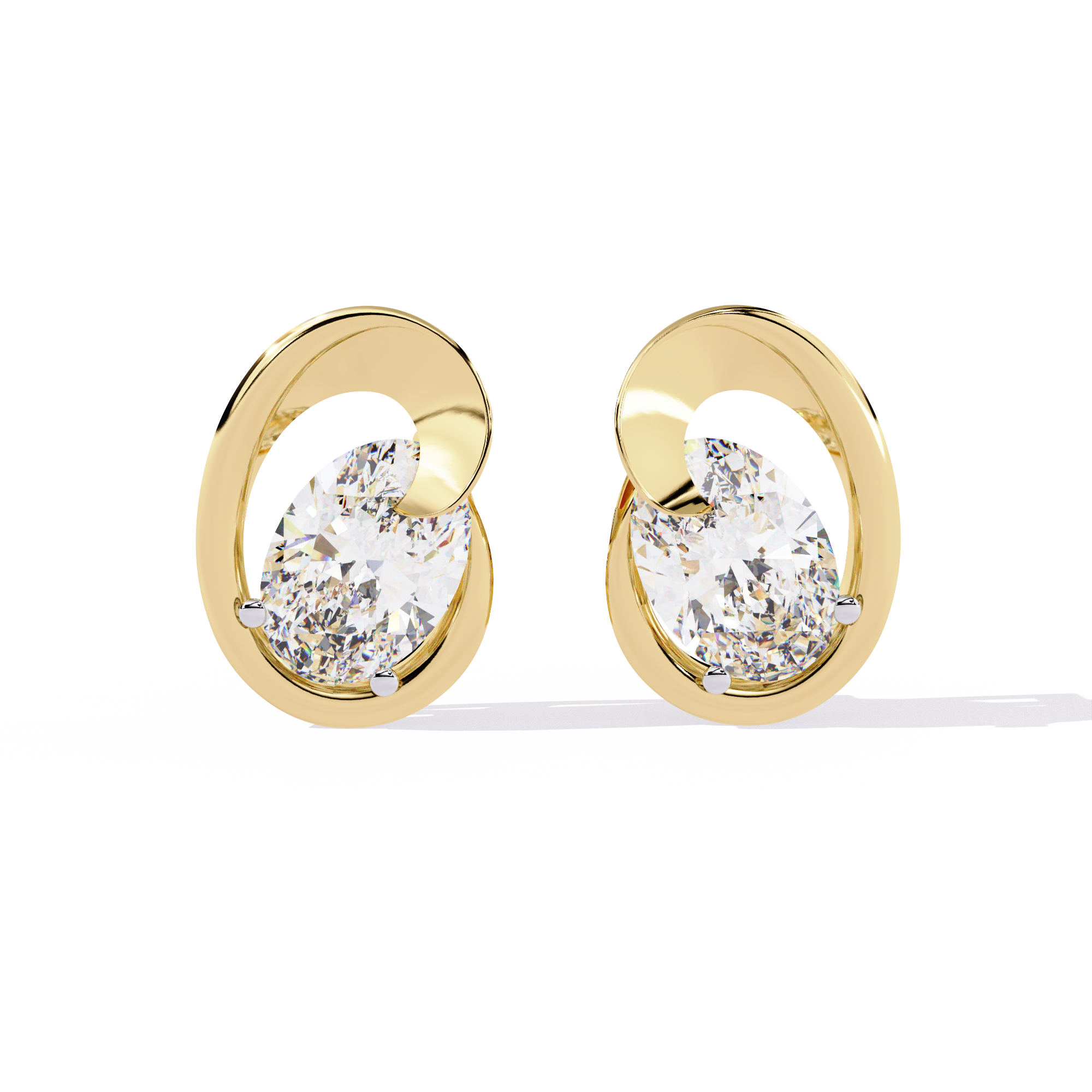 Minimalist 1.32 Carat Oval Cut Lab Grown Diamond Earrings – Sustainable Studs for Modern Everyday Elegance –Lustraa’s Diamond Earrings