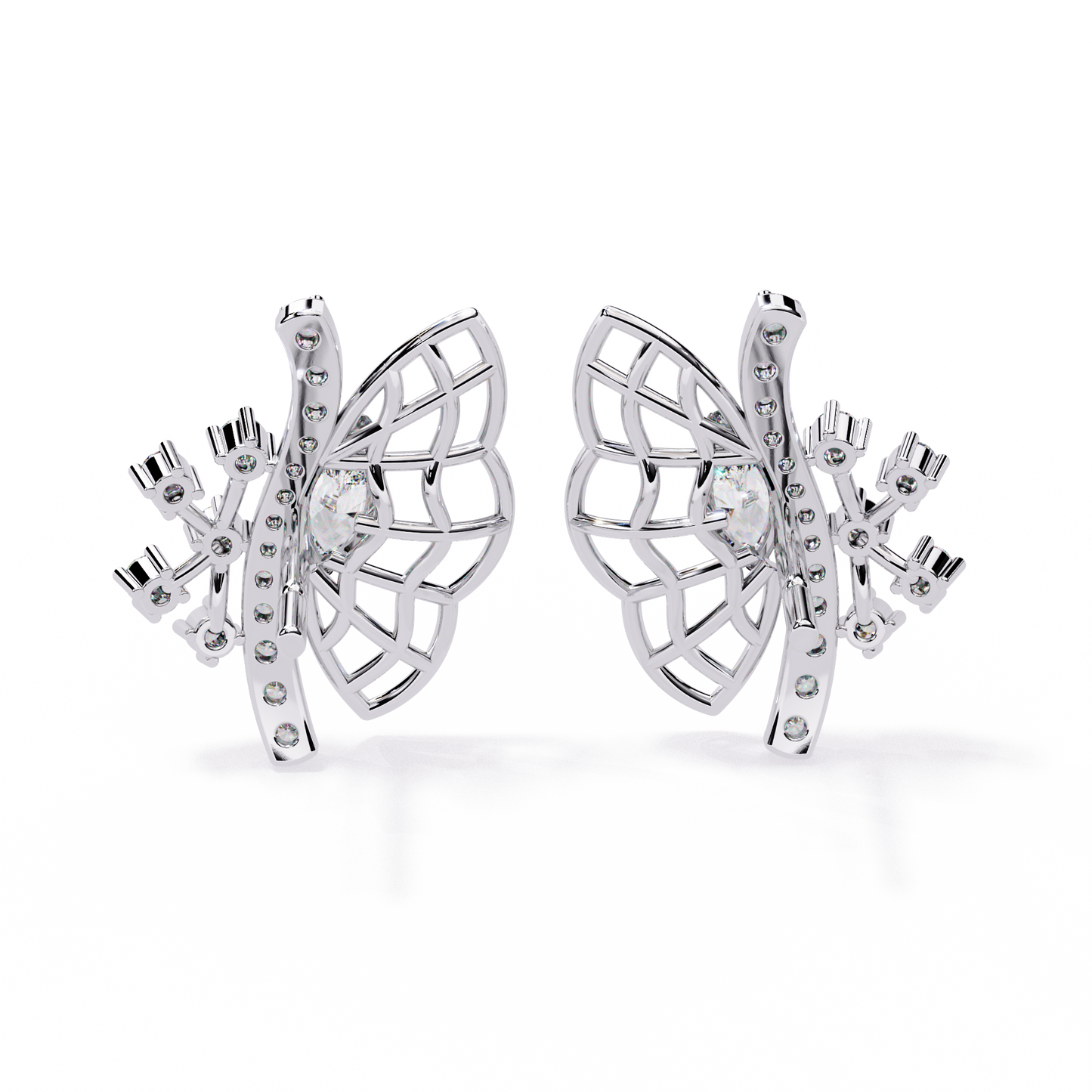 Butterfly Inspired Lab Grown Diamond Earrings – Nature-Inspired Sustainable Luxury Fine Jewelry for Women –Lustraa’s Butterfly Earrings