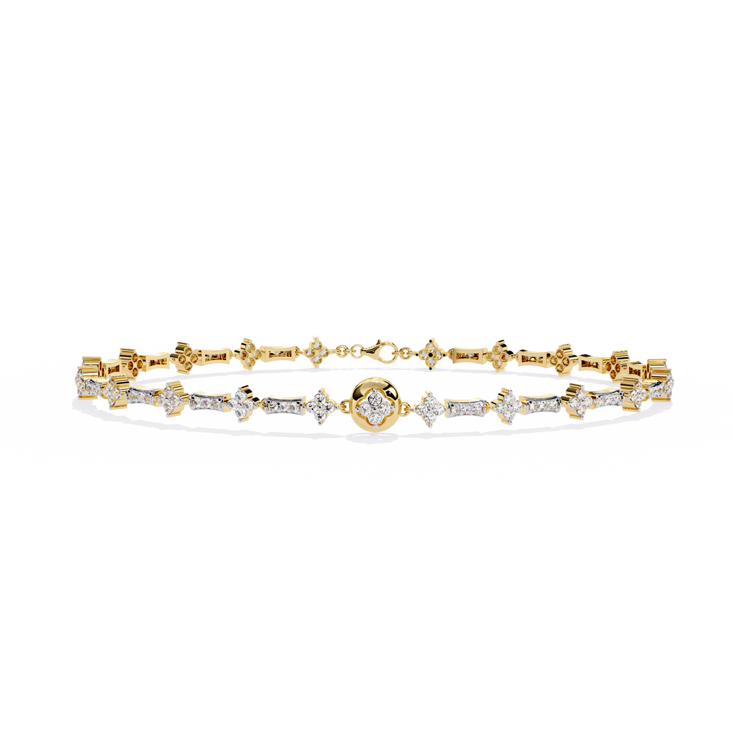 Round Cut Lab Grown Diamond Bracelet– Elegant Diamond Bracelet – Fine Jewelry Gift -Lustraa’s Diamond Bracelet