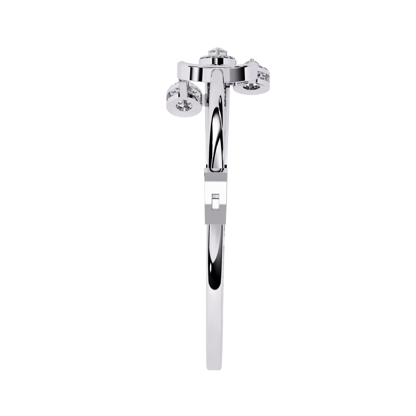 Pear Cut Lab Grown Diamond Bangle Bracelet | Designer Bracelet with Sustainable Diamonds - Lustraa’s Diamond Bracelet