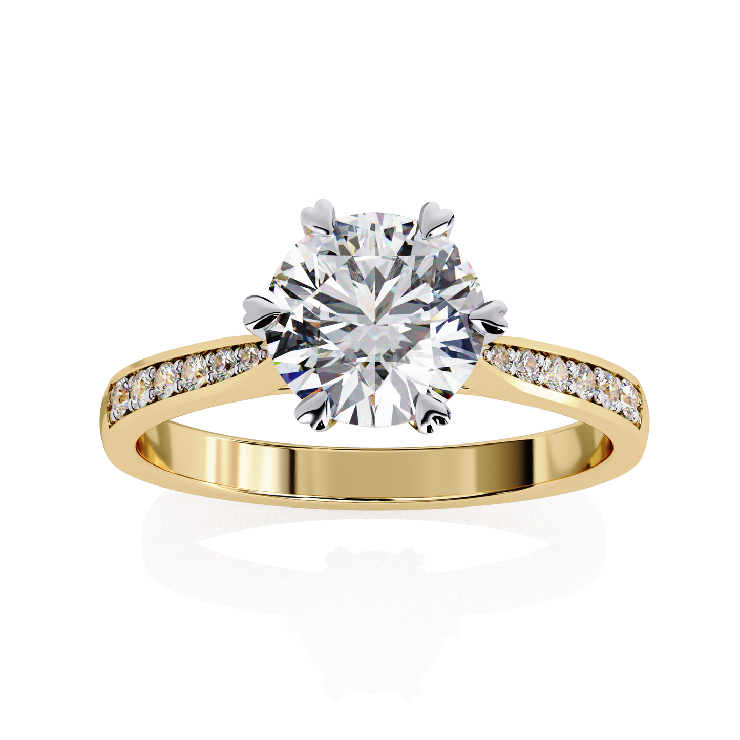 1.29 Carat Classic Brilliant Round Cut Lab Grown Diamond Ring – Hidden Halo Solitaire Engagement Ring- Lustraa’s Halo Solitaire Ring