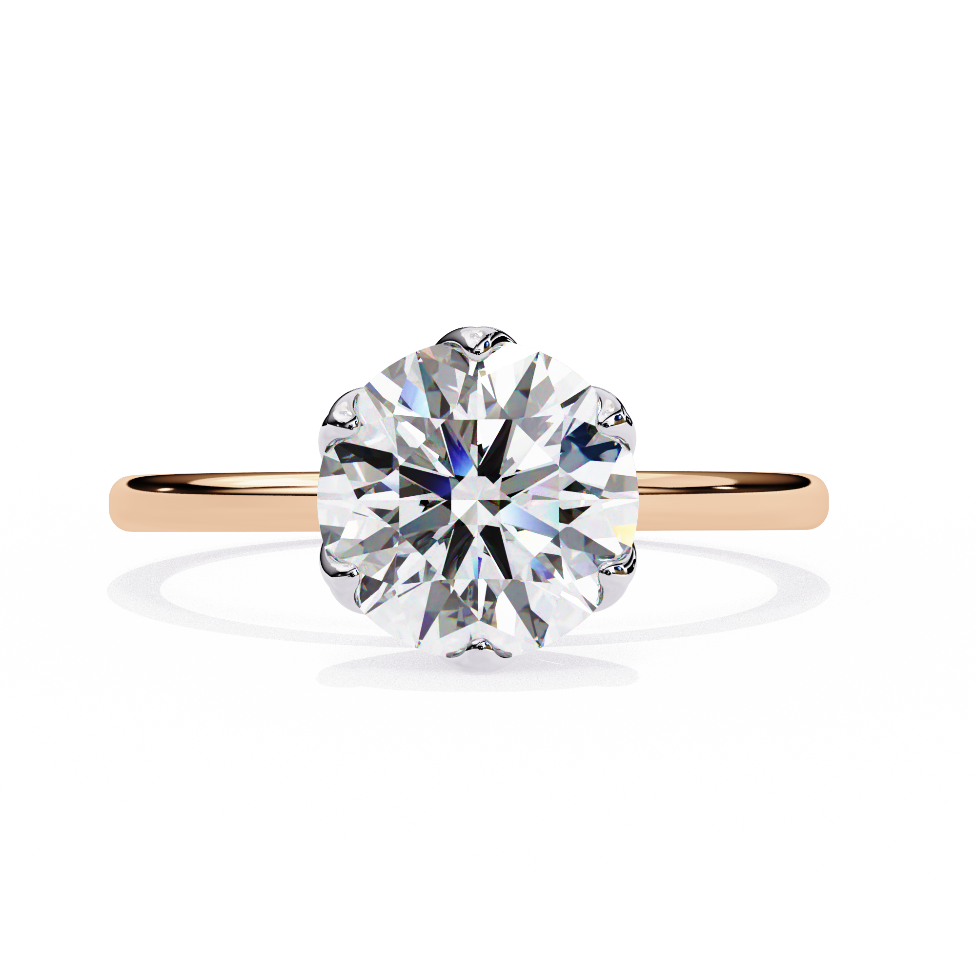 Round Cut Diamond Solitaire Engagement Ring – 1.9 CT Lab Grown Diamond Ring with 6 Prong Setting - Lustraa’s Solitaire Ring
