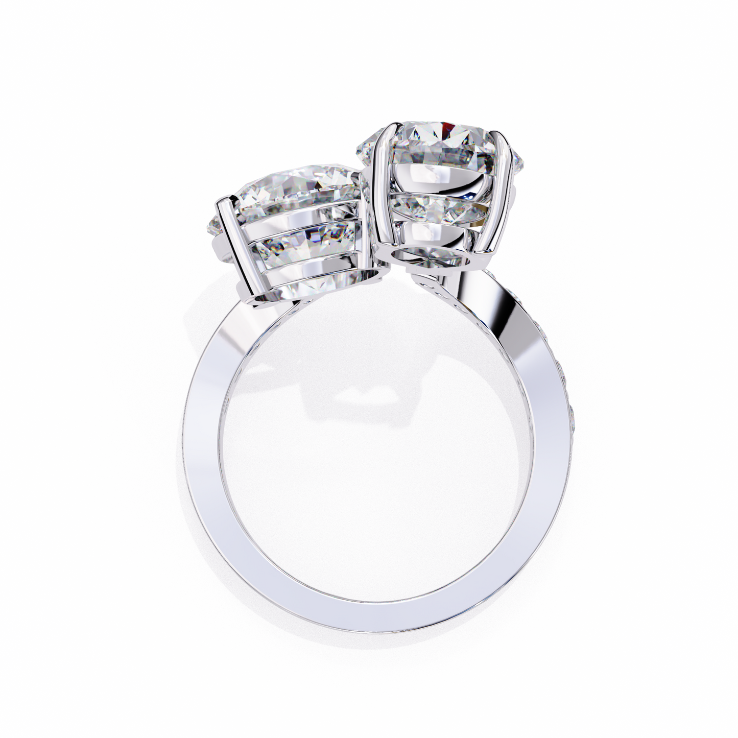 Two Stone Diamond Ring | Pear and Round Cut Toi et Moi Ring | Lab Grown Diamond Engagement Ring | Lustraa’s Toi et Moi Ring