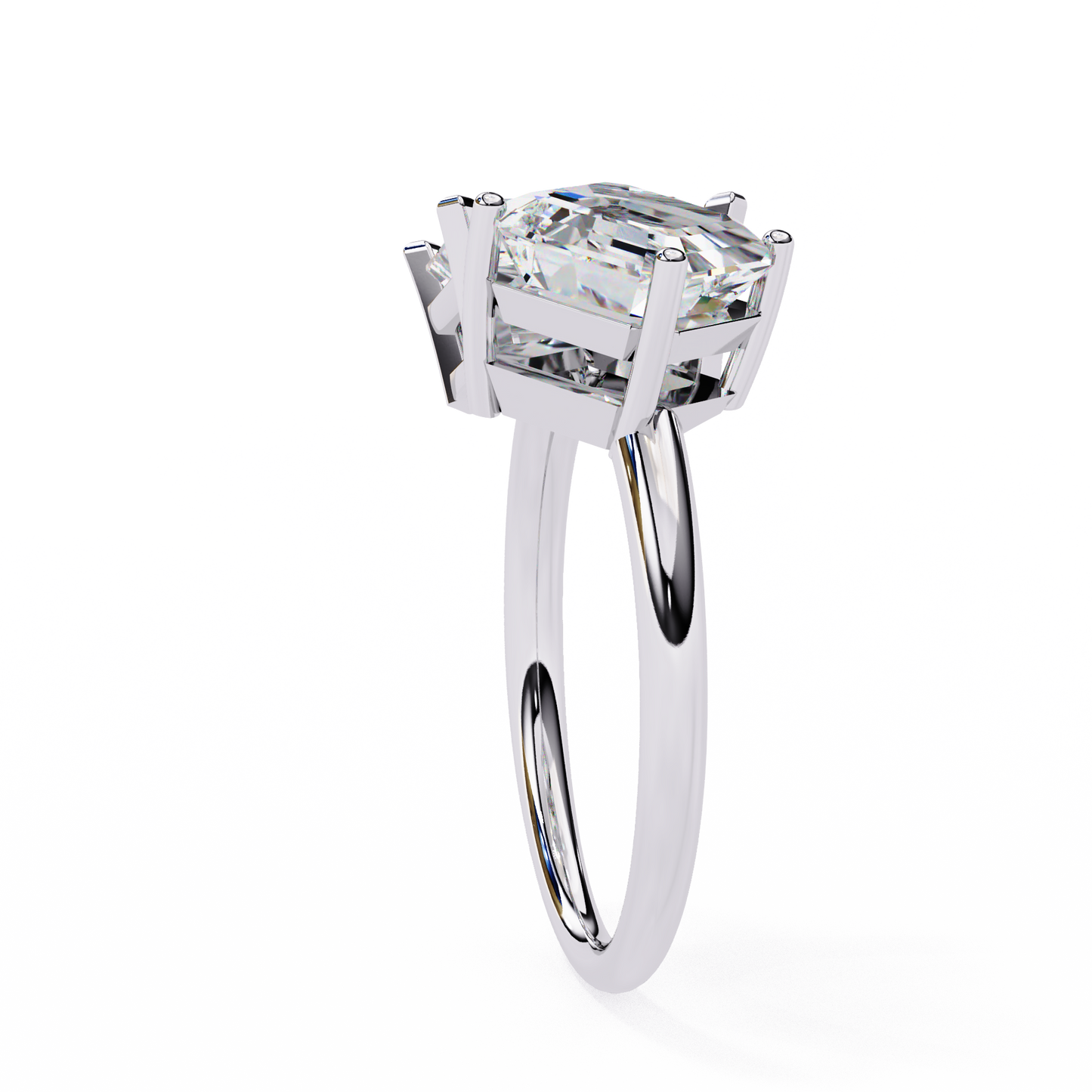 Two Stone Lab Grown Diamond Ring – Radiant and Emerald Cut Toi et Moi Ring-Lustraa’s Toi et Moi Ring