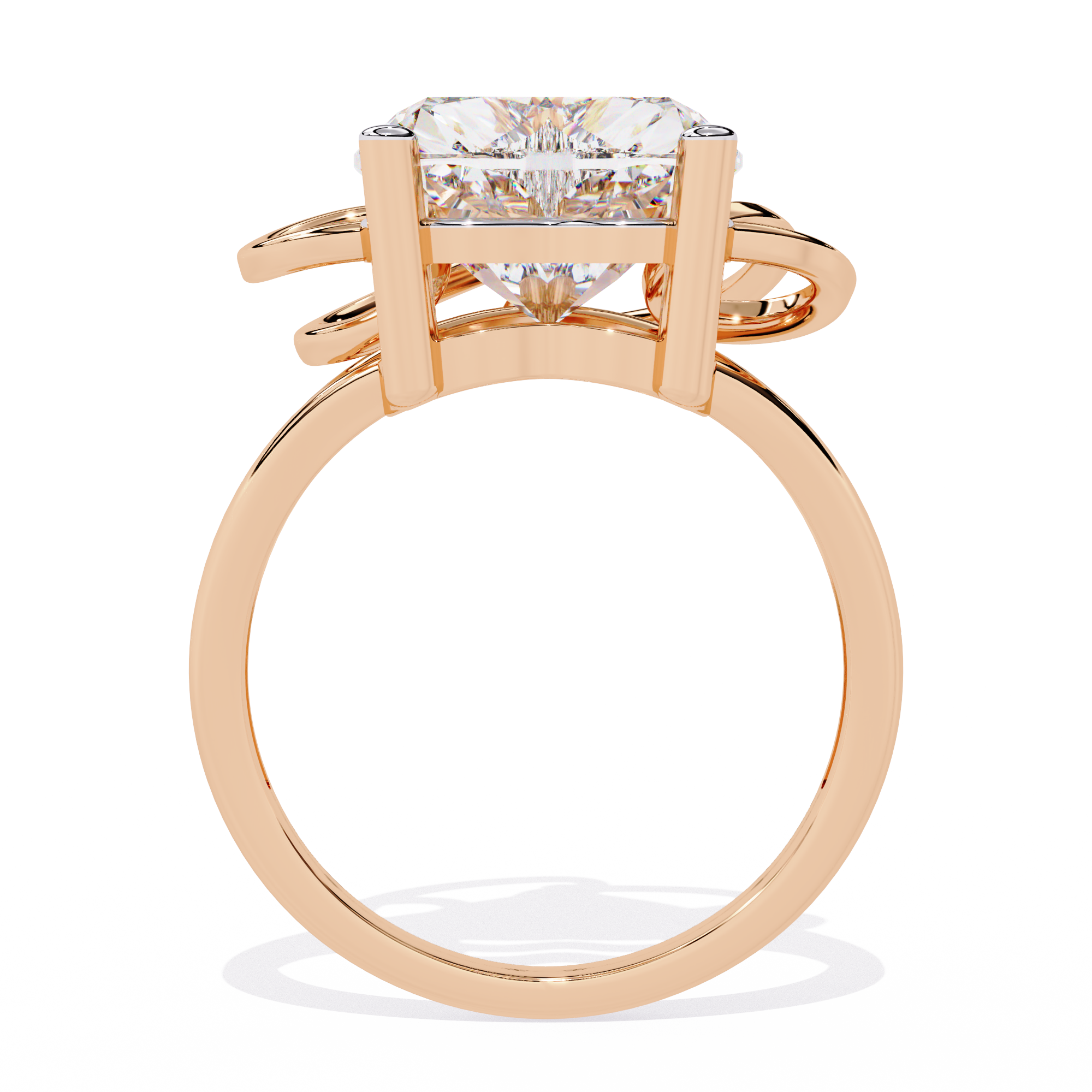 Heart Shaped Diamond Ring – 4.1 Carat Lab Grown Statement Engagement Ring, Artistic Designer Jewelry- Lustraa’s Heart Ring