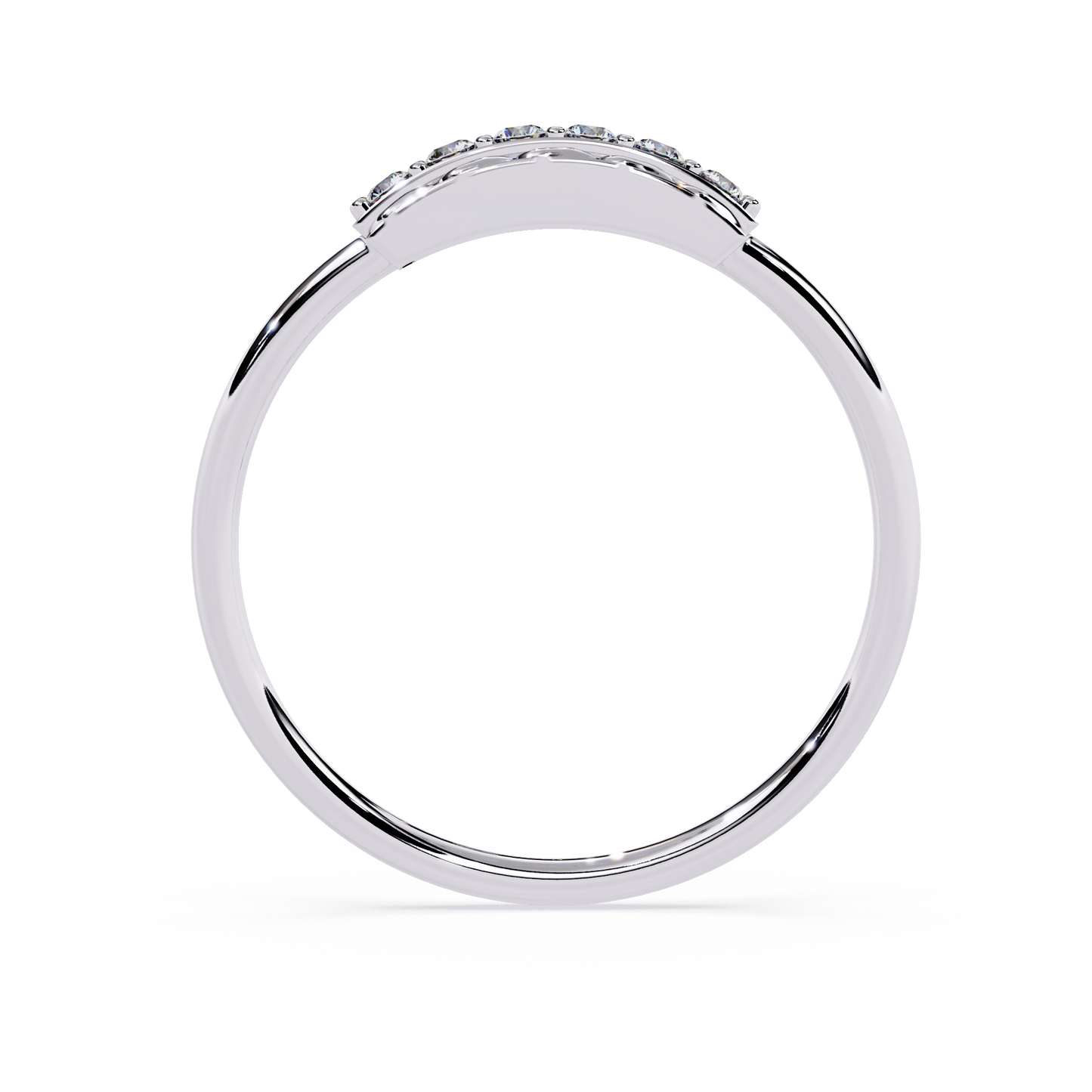 Vintage Textured Diamond Ring – Round Brilliant Cut Lab Grown Diamond Band – Lustraa’s Minimalist Ring
