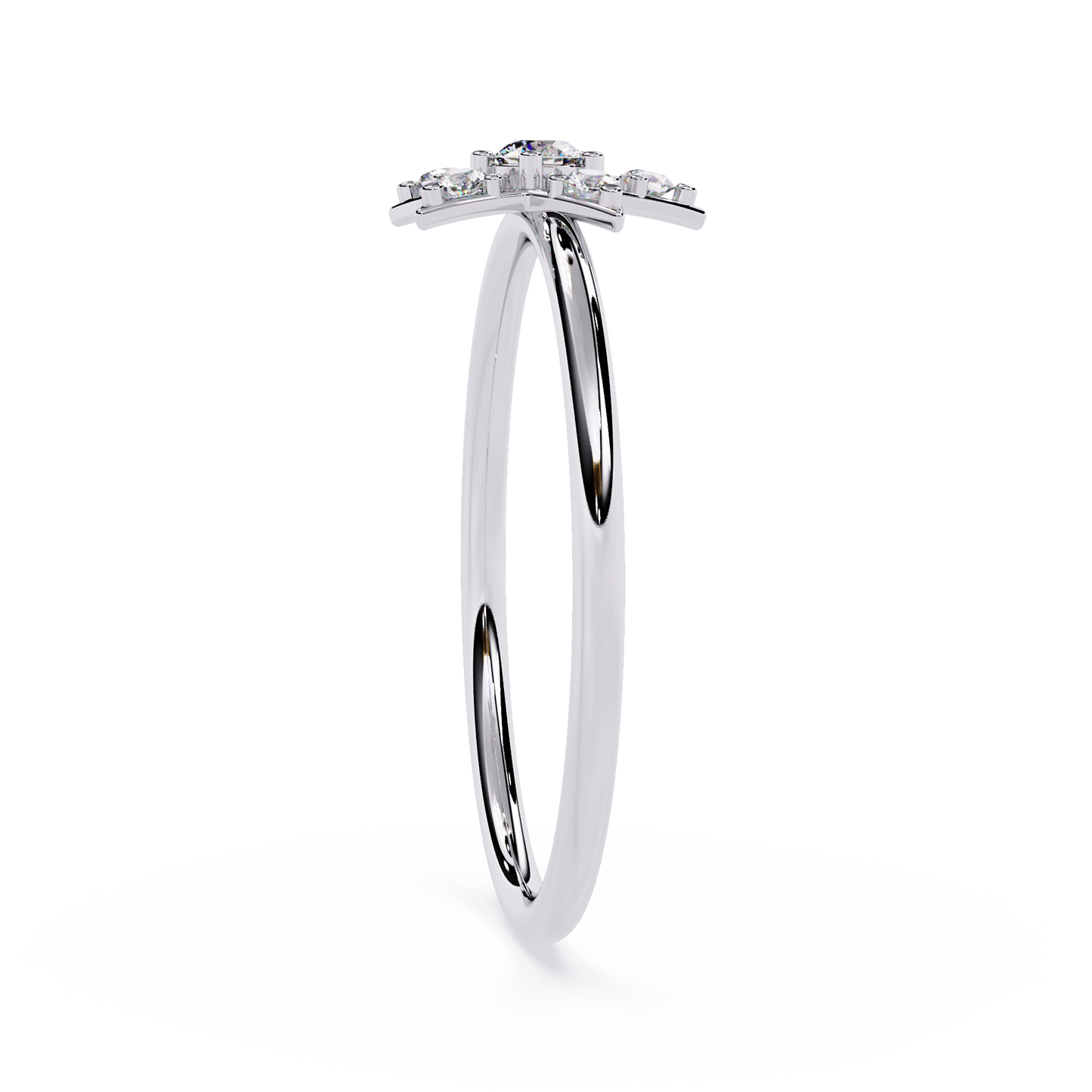 Star Diamond Ring – Celestial-Inspired Round Cut Diamond Ring- Minimalist Designer Rind - Lustraa’s Celestial Ring