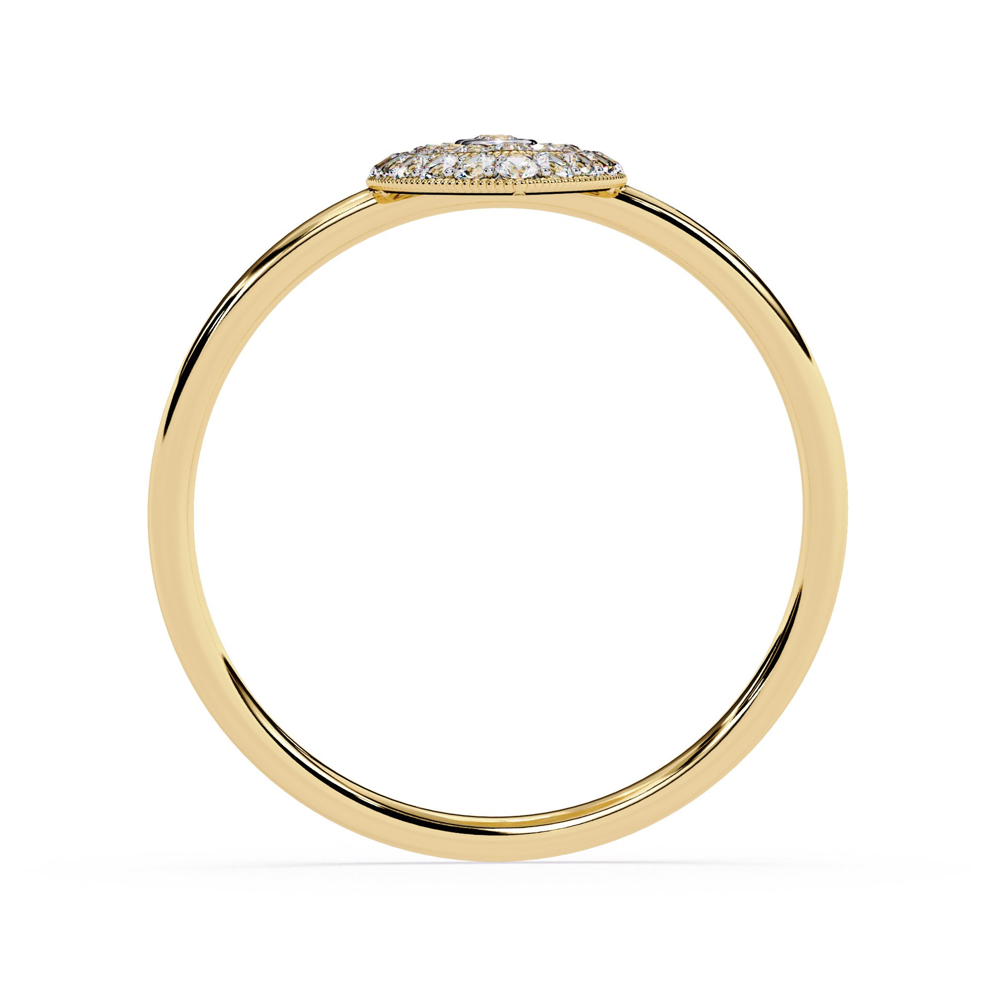 Marquise Inspired Diamond Ring – Evil Eye Dainty Lab Grown Ring with Round Cut Stones – Lustraa’s Minimalist Ring