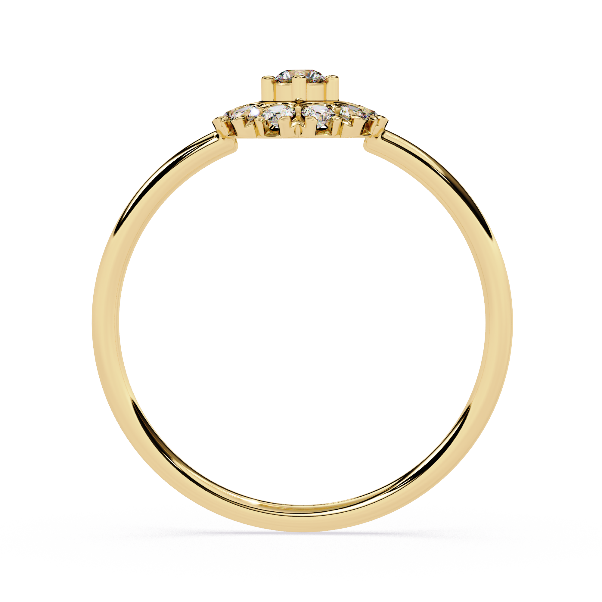 Halo Diamond Ring – Lab Grown Round Cluster Floral Statement Cocktail Engagement Ring- Lustraa’s Floral Rings