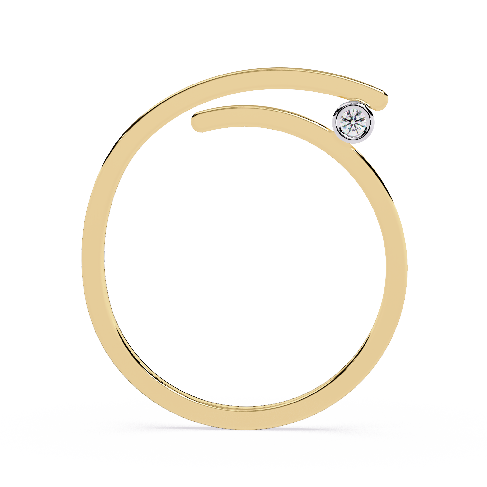 Sleek Minimalist Elegant Stackable Lab Grown Engagement Ring - Lustraa’s Minimalist Ring