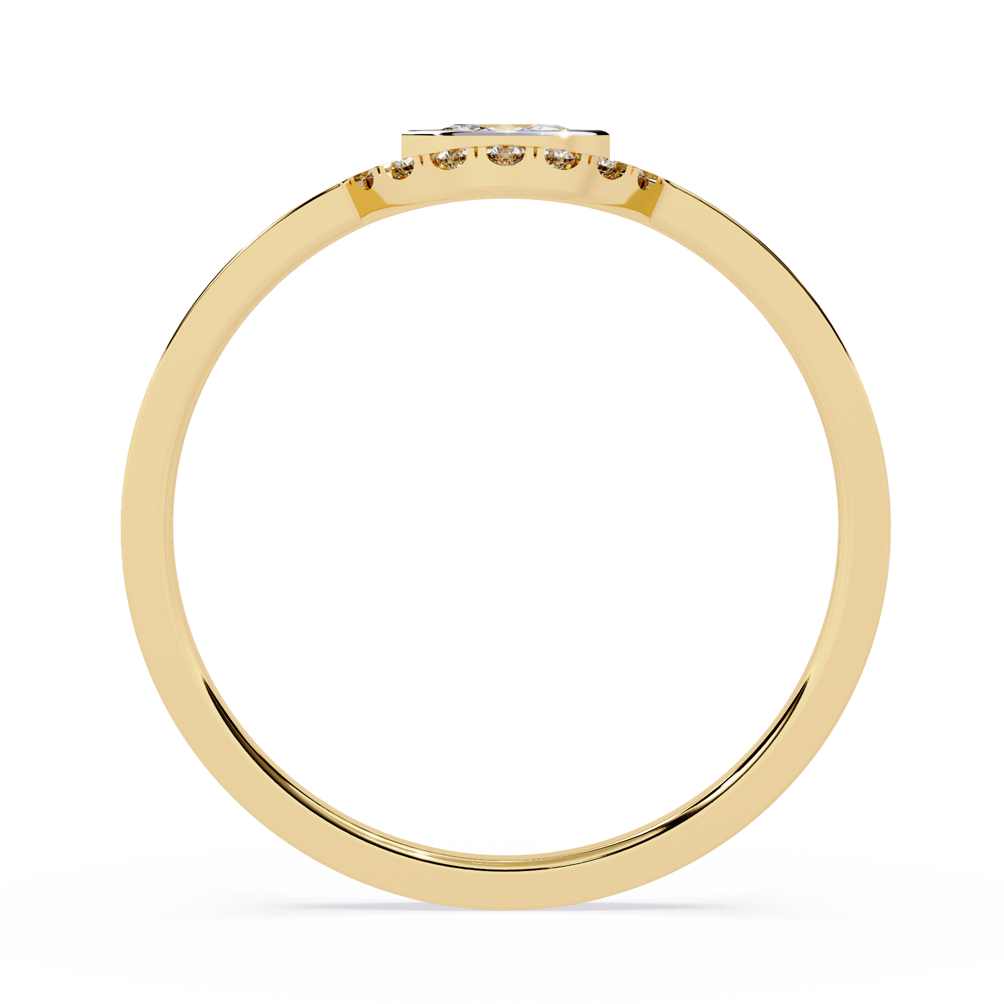 Diamond Halo Ring – Marquise Cut Lab Grown Diamond Solitaire - Modern Minimalist Stackable Ring