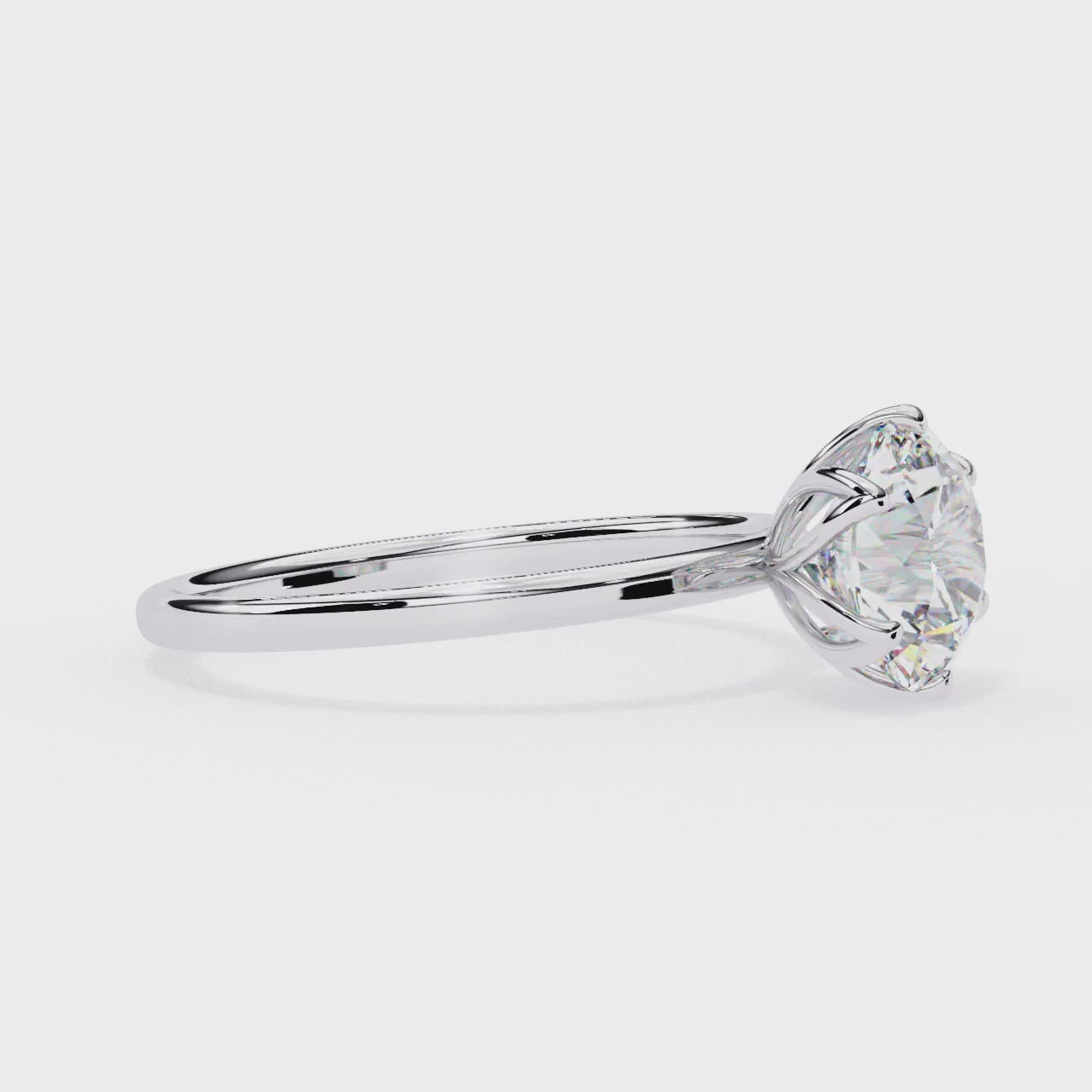 Round Cut Diamond Solitaire Engagement Ring – 1.9 CT Lab Grown Diamond Ring with 6 Prong Setting - Lustraa’s Solitaire Ring