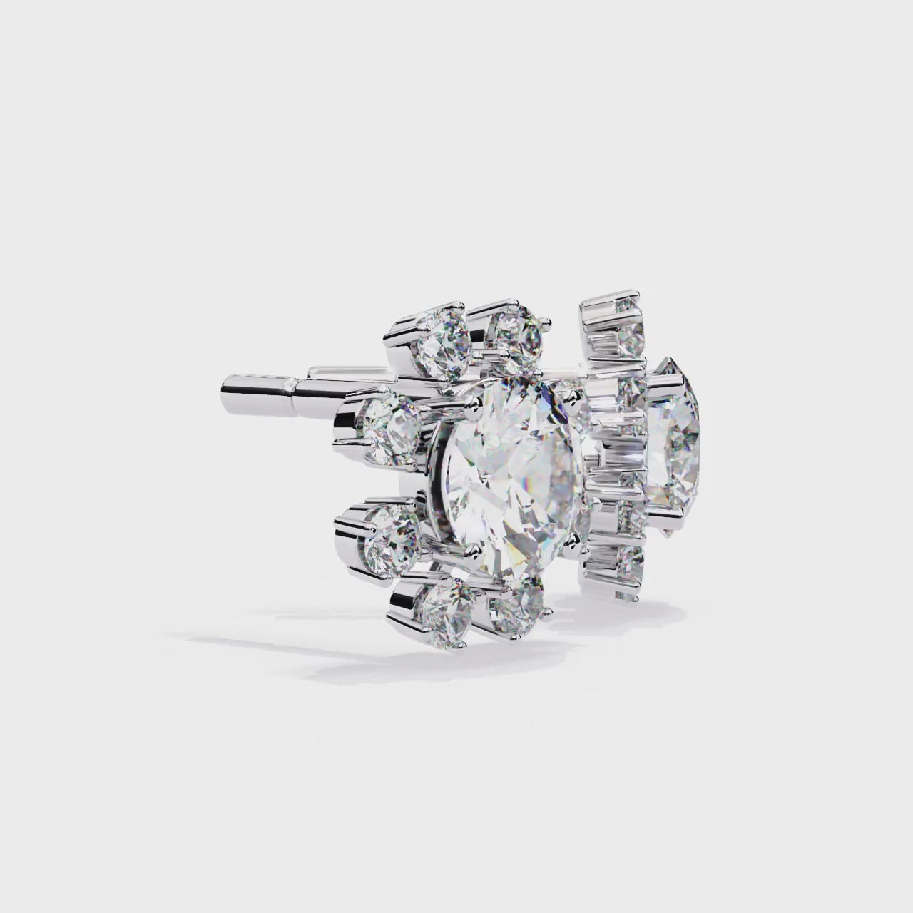 Radiant Bloom Lab Grown Diamond Earrings | Luxury Floral Cluster Studs  | Sustainable Diamond Jewelry for Everyday Elegance –Lustraa’s Floral Earrings