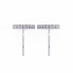 Lab Grown Diamond Studded Circle Earrings – Open Hoop Studs – Minimalist & Sustainable Diamond Jewelry –Lustraa’s Minimalist Earrings