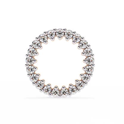 Lab Grown Diamond Studded Circle Earrings | Open Hoop Studs | Minimalist & Sustainable Diamond Jewelry –Lustraa’s Minimalist Earrings