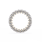 Lab Grown Diamond Studded Circle Earrings – Open Hoop Studs – Minimalist & Sustainable Diamond Jewelry –Lustraa’s Minimalist Earrings