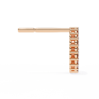 Lab Grown Diamond Studded Circle Earrings – Open Hoop Studs – Minimalist & Sustainable Diamond Jewelry –Lustraa’s Minimalist Earrings