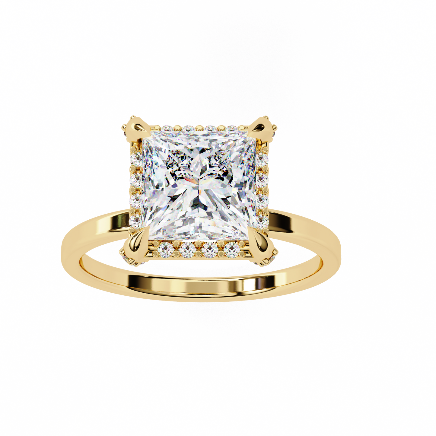 2.03 Carat Princess Cut Lab Grown Diamond Ring – Elegant Engagement Ring– Lustraa’s Princess Diamond Ring