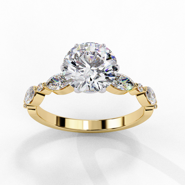Round Brilliant Cut Lab Grown Diamond Engagement Ring – 2 CT Classic Solitaire Bridal Ring, Wedding Jewelry- Lustraa’s Fancy Solitaire Ring
