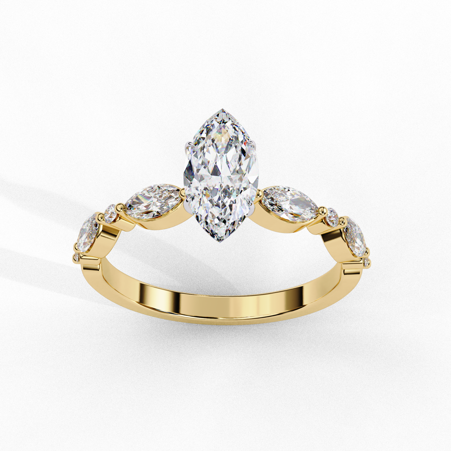 0.82 Carat Marquise Cut Lab Grown Diamond Ring – Solitaire Engagement Ring– Lustraa’s Marquise Diamond Ring
