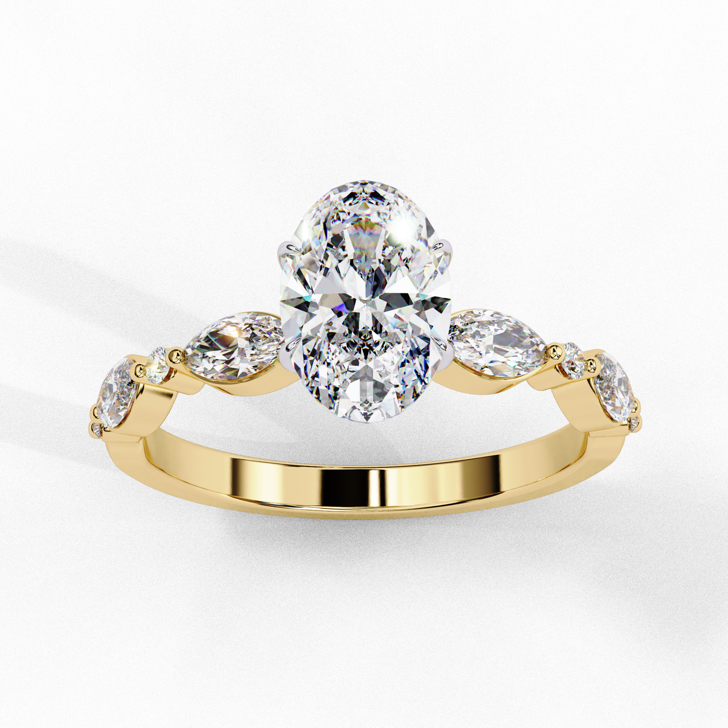 1.20 Carat Oval Shaped Lab Grown Diamond Ring – Solitaire Engagement Ring– Lustraa’s Classic Oval Diamond Ring