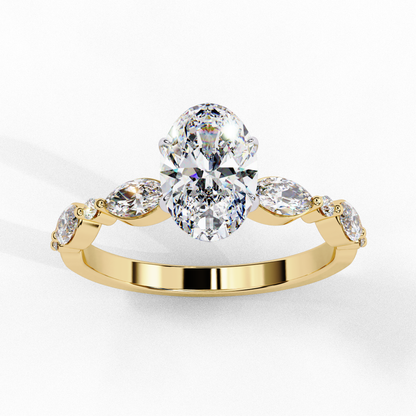 1.20 Carat Oval Shaped Lab Grown Diamond Ring – Solitaire Engagement Ring– Lustraa’s Classic Oval Diamond Ring