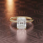 Radiant Cut Lab Grown Diamond Solitaire Engagement Ring – Classic Radiant Diamond Ring in Sleek Band – Lustraa’s Solitaire Ring