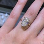 Oval Cut Lab Grown Diamond Solitaire Engagement Ring – Classic Oval Diamond Ring in Gold – Lustraa’s Elegant Oval Solitaire