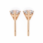 Round Diamond Stud Earrings – Lab Grown Brilliant Cut 3-Prong Setting, 2.57 Carat Diamond Studs– Lustraa’s Studded Earrings