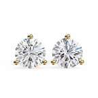 Round Diamond Stud Earrings – Lab Grown Brilliant Cut 3-Prong Setting, 2.57 Carat Diamond Studs– Lustraa’s Studded Earrings