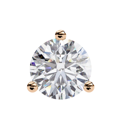 2.57 Carat Lab Grown Diamond Stud Earrings – Round Brilliant Cut – 3-Prong Setting –Lustraa’s Diamond Earrings