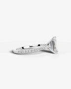 2 Carat Lab Grown Diamond Viviana Emerald Cut Sidestone Engagement Ring