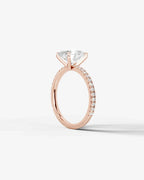 2 Carat Lab Grown Diamond Seraphina Oval Cut Sidestone Engagement Ring