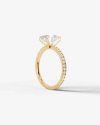 2 Carat Lab Grown Diamond Seraphina Oval Cut Sidestone Engagement Ring