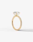 2 Carat Lab Grown Diamond Solaria Round Cut Sidestone Engagement Ring