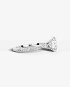 2 Carat Lab Grown Diamond Solaria Round Cut Sidestone Engagement Ring