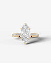 2 Carat Lab Grown Marquise Cut Diamond Pavé Ring