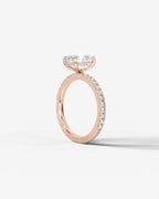 2 Carat Lab Grown Oval Cut Diamond Pavé Ring