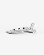 2 Carat Lab Grown Oval Cut Diamond Pavé Ring