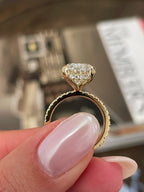 2 Carat Lab Grown Oval Cut Diamond Pavé Ring