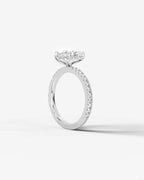 2 Carat Lab Grown Pear Cut Diamond Pavé Ring