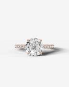 2 Carat Lab Grown Emerald Cut Diamond Pavé Ring