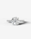 2 Carat Lab Grown Emerald Cut Diamond Pavé Ring