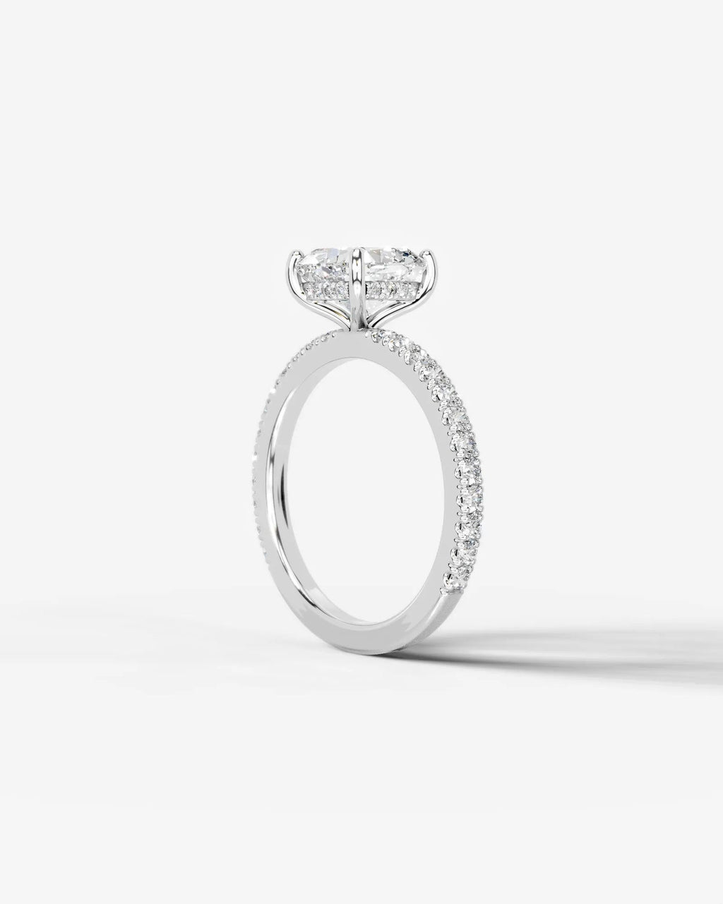 2 Carat Lab Grown Cushion Cut Diamond Infinity Twist Ring
