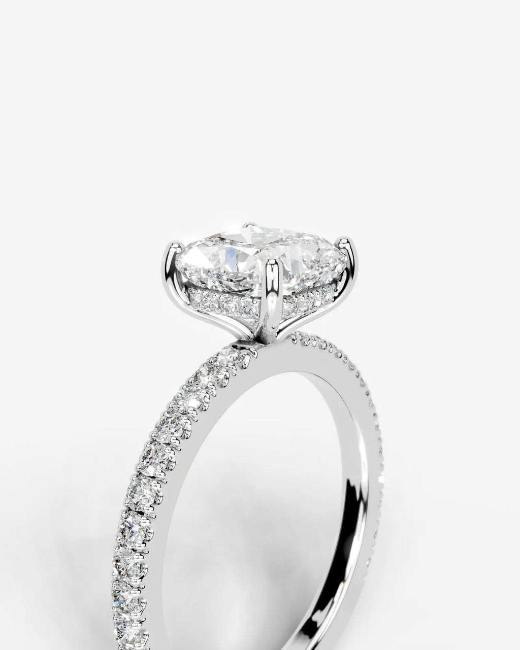2 Carat Lab Grown Cushion Cut Diamond Infinity Twist Ring