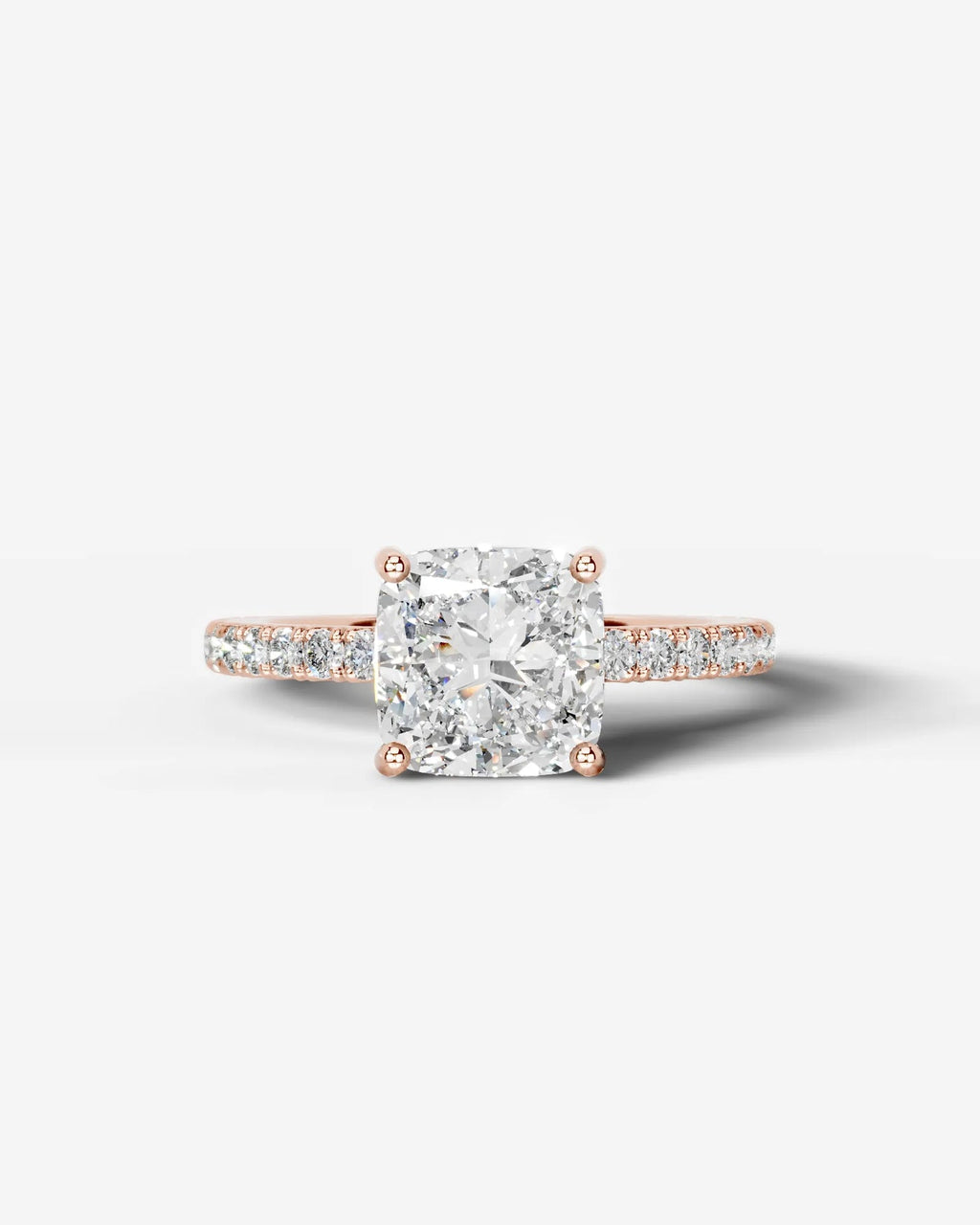 2 Carat Lab Grown Cushion Cut Diamond Infinity Twist Ring