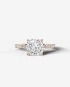 2 Carat Lab Grown Cushion Cut Diamond Infinity Twist Ring