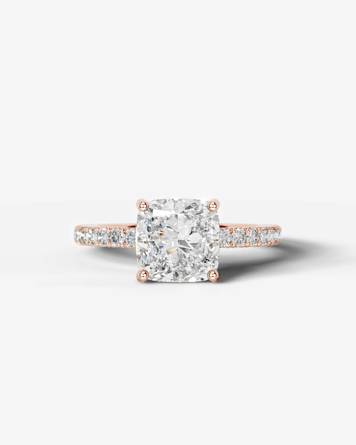 2 Carat Lab Grown Cushion Cut Diamond Infinity Twist Ring