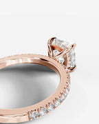 2 Carat Lab Grown Cushion Cut Diamond Infinity Twist Ring