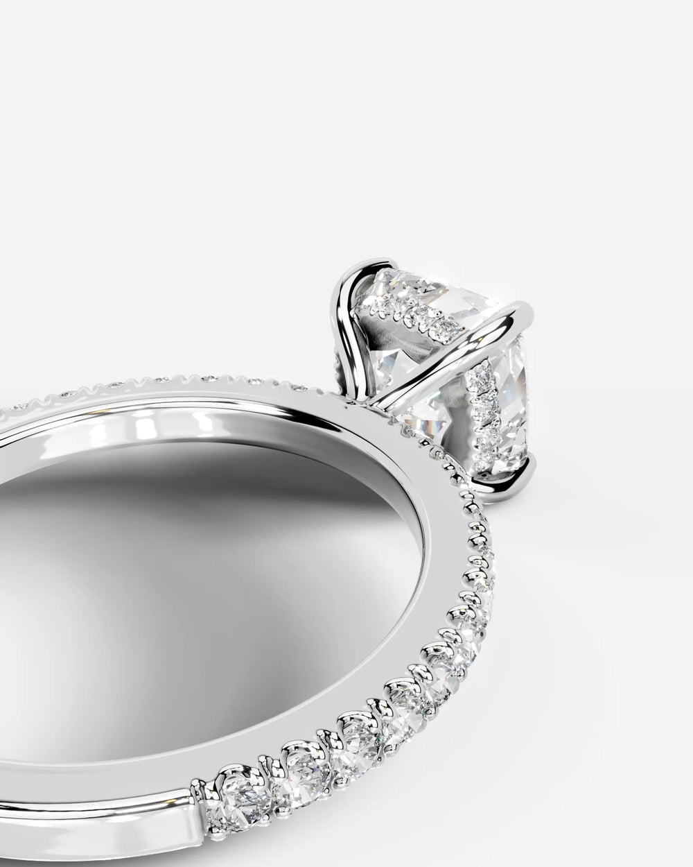 2 Carat Lab Grown Cushion Cut Diamond Infinity Twist Ring